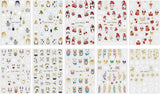 JMEOWIO Nagelsticker Weihnachten 10 Blatt Nail Art Sticker Selbstklebend Nagelaufkleber Glitter Schneeflocke Navidad Invierno Urlaub Oro Decoración Nageldesign Zubehör