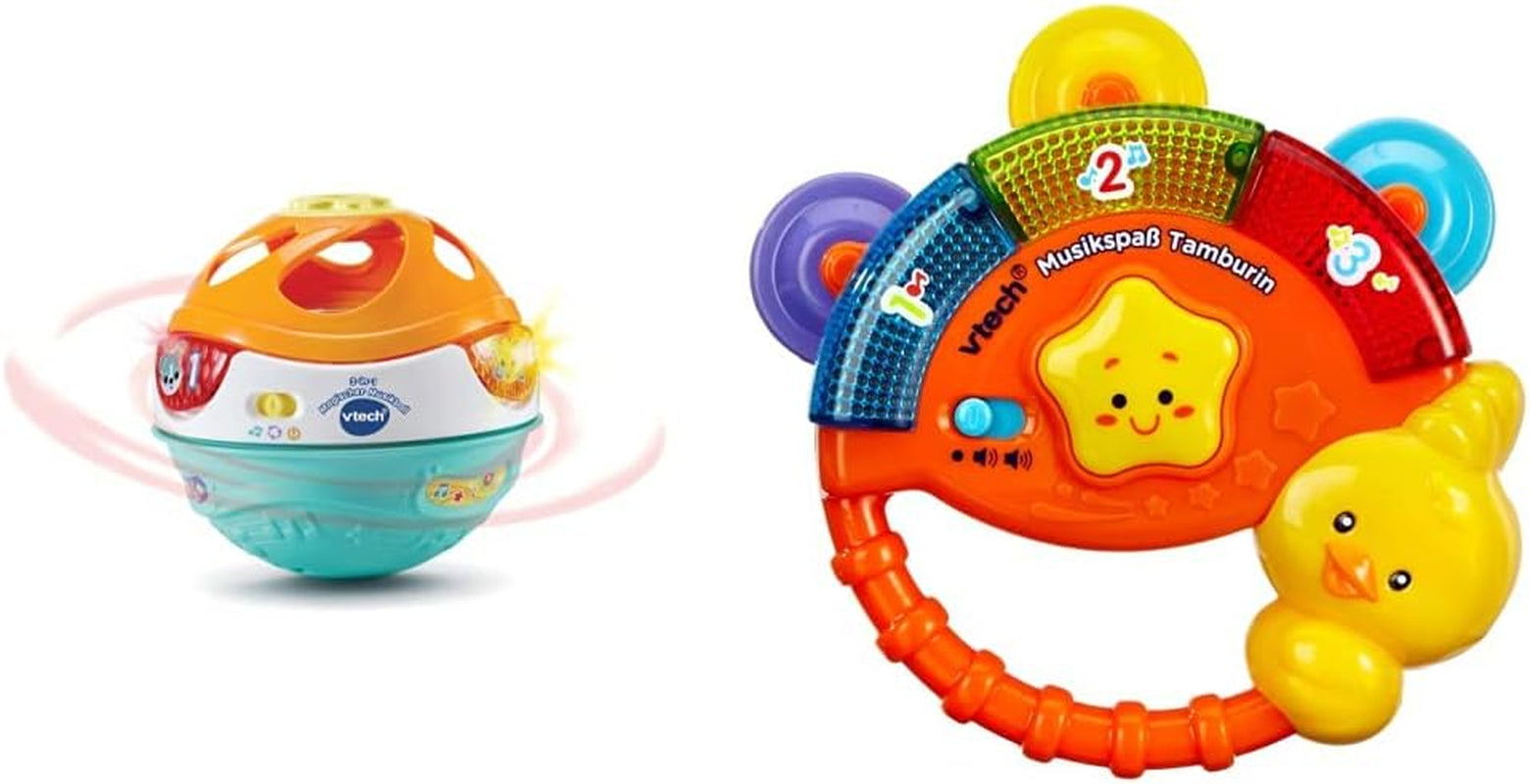 Vtech Baby Bola Musical Mágica 3 en 1, 9-36 Meses y Pandereta Divertida con Música para Bebé - Juguete Electrónico con Música y Efectos de Sonido - Para 9-36 Meses Juguetes Bebé Naty Shop Default Title