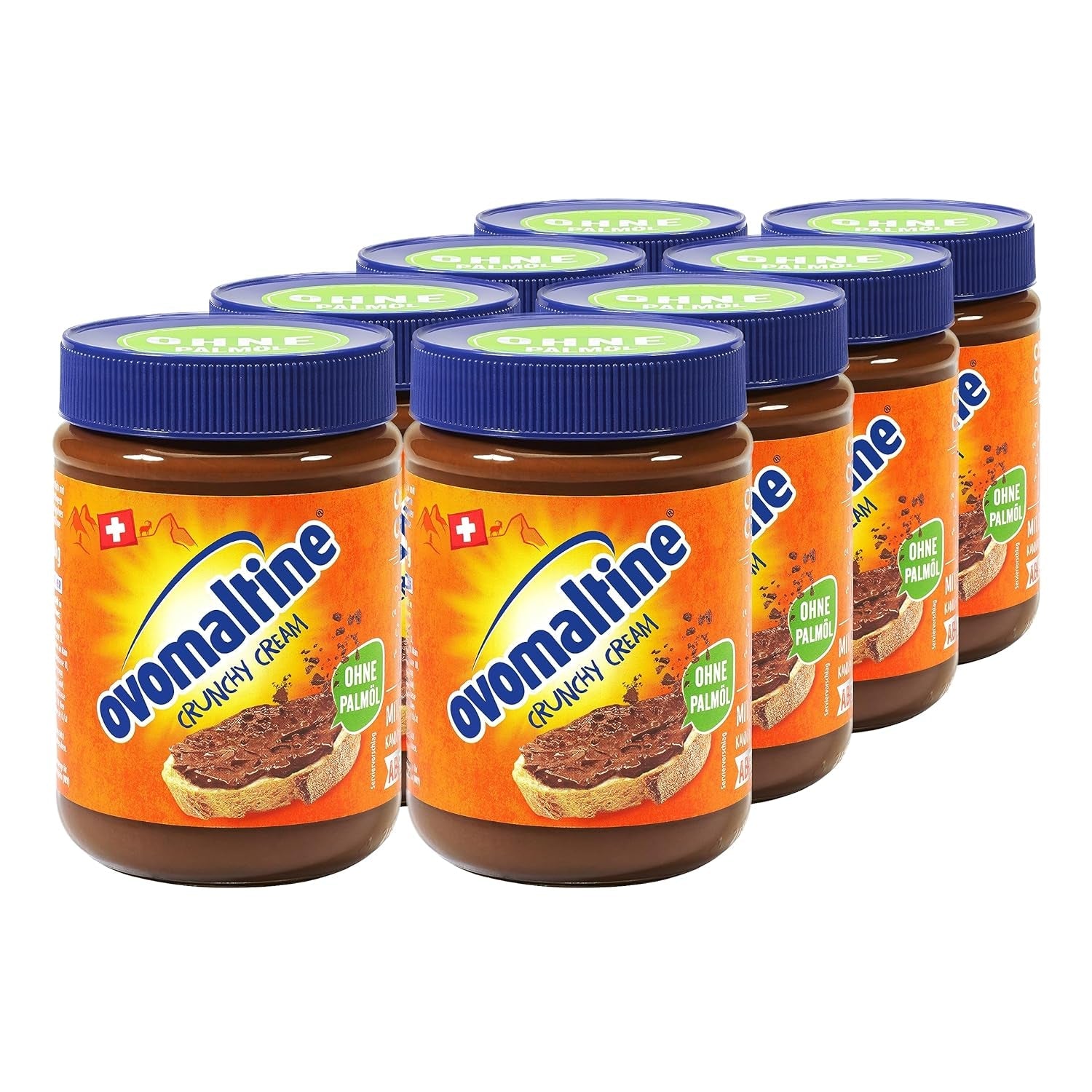 Ovomaltine OVO BREAK Oblea y barra de chocolate: un snack crujiente con el sabor inconfundible de nuestra popular Creme Crocante, naturalmente sin aceite de palma (4 x 39 g)