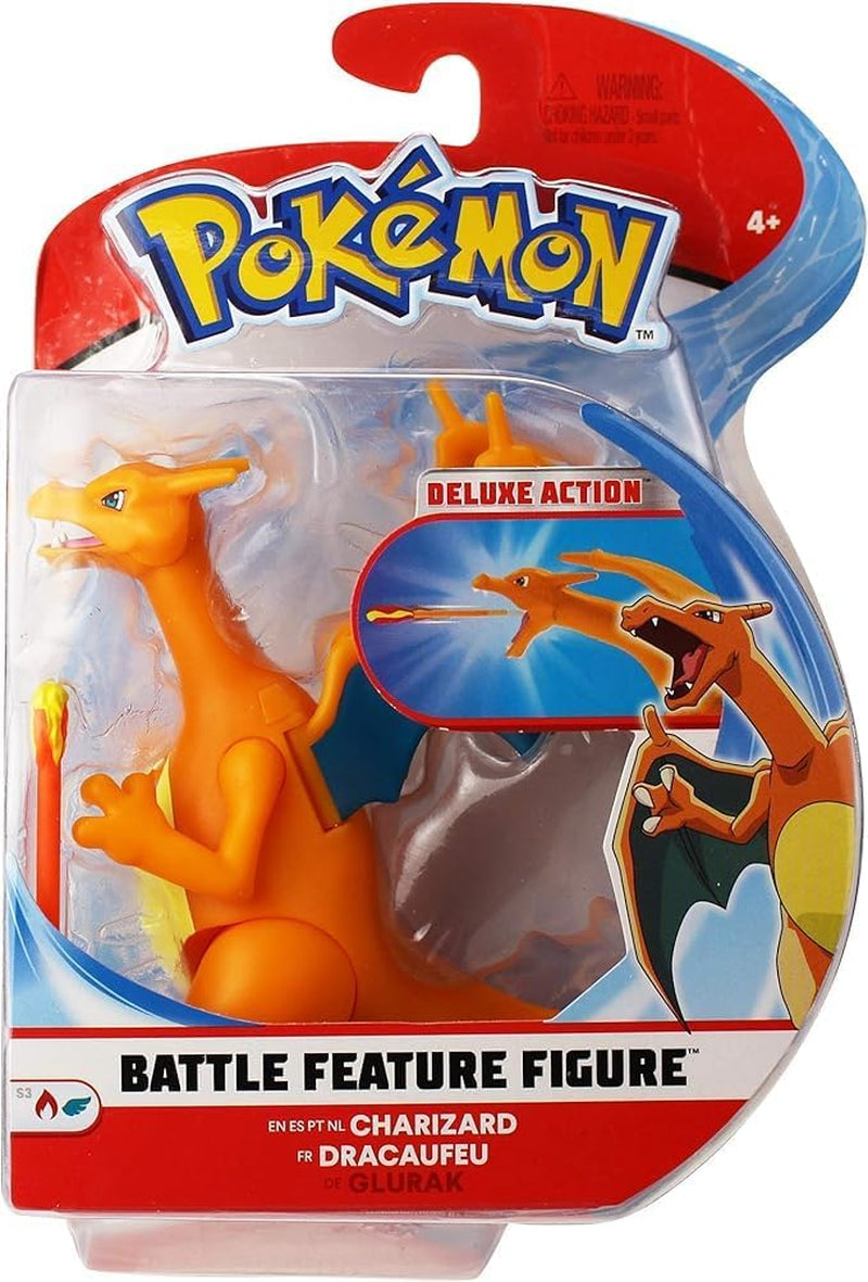 Pokémon PKW0368 - Figura Battle Feature - Figura móvil oficial de Glurak 11,5 cm Figuras de acción Naty Shop