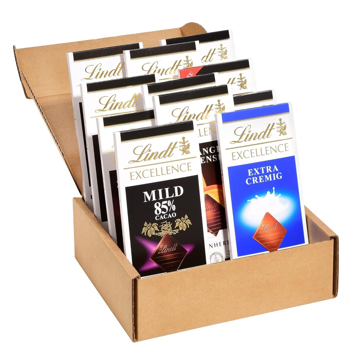 Set de regalo de praliné de chocolate Lindt | 477 g | 5 cajas de bombones Lindt en las variantes: Exquisito, Mini Praliné, Regalo LINDOR, Pequeño Gracias, Del Corazón | Regalo praliné | regalo de chocolate
