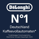 De'Longhi Magnifica Evo Next - Cafetera totalmente automática Perfetto con espumador de leche LatteCrema, 13 bebidas con un solo toque, cafetera y capuchino, pantalla táctil a color, titanio (ECAM312.80.TB)