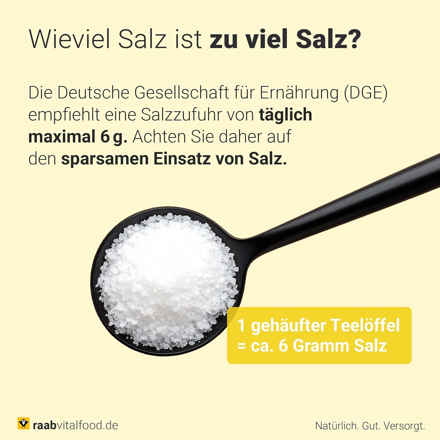 Raab Vitalfood Kalium salt-Mischung, Mineralsalzmischung mit 66,7% Natriumchlorid (Kochsalz) und 33% Kaliumchlorid, Kalium trägt zur Aufrechterhaltung eines normalen Blutdruck bei (1 dosis de 200 g)