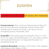 Gourmet Gold Délicatesse en Sauce Comida húmeda para gatos de ternera y pollo, paquete de 12 (12 x 85 g)