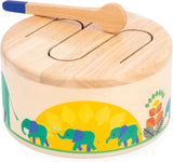 Janod - Gioia Drum - Tambor + tambor de madera FSC - Juego de roles y educación musical temprana - Acuarela - A partir de 18 meses, J07650 Bebe Toys Naty Shop