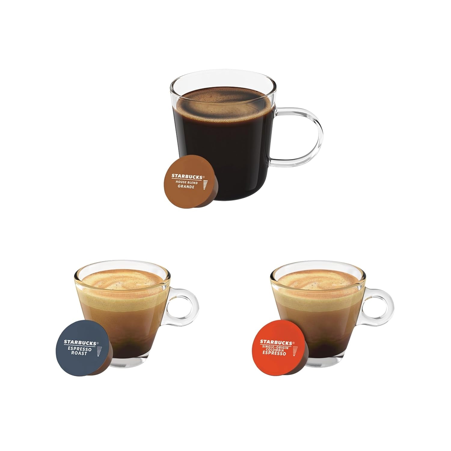 STARBUCKS Probierset, Espresso-Varianten de Nescafé Dolce Gusto Kaffeekapseln 6 x 12 (72 Kapseln) - Exklusiv bei Amazon
