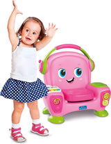 Clementoni 17755 Sillón de canto con sonido y baile rosa - Sillón interactivo y multifuncional para niños en italiano, juguete 1 año - Made in Italy, multicolor Juguetes Bebe Naty Shop