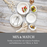 vivo - Grupo Villeroy & Boch – Vajilla Essential Blanco 18 tlg. Weiß, Spülmaschinenfest, Mikrowellensicher, Geschirr Set für 6 Personen, Müslischalen, Speiseteller, Dessertteller, Premium Porzellan