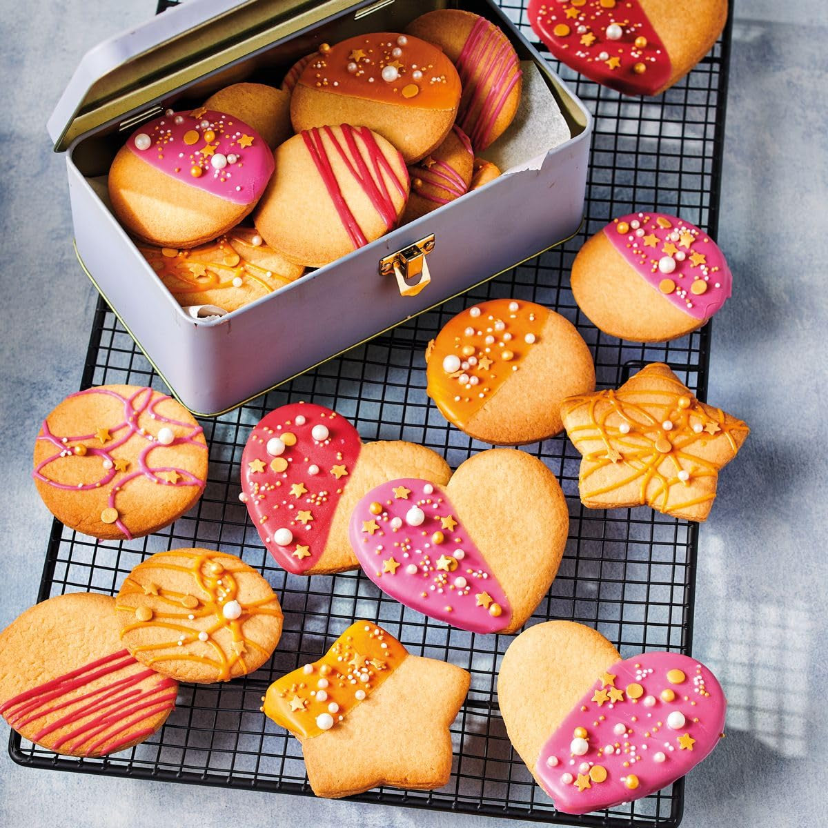 Funcakes Mix Für Kekse: Einfach Zu Verwendende, Knusprige Und Knusprige Kekse, Perfekt Zum Dekorieren Mit Fondant- Oder Royal Icing, Auch Als Tortenkruste Geeignet, Halal., 1 Kg Mix para hornear y cocinar Naty Shop