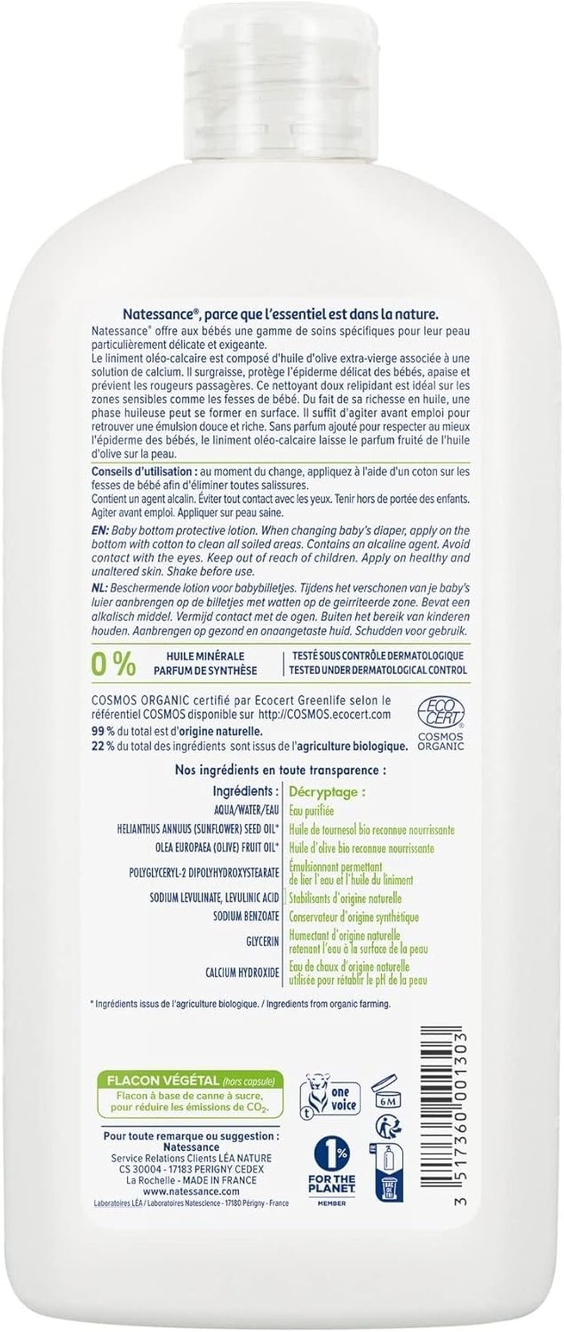 Bébé natural oléoliniment 500 ml Infantil - Baño y Cuidado Naty Shop