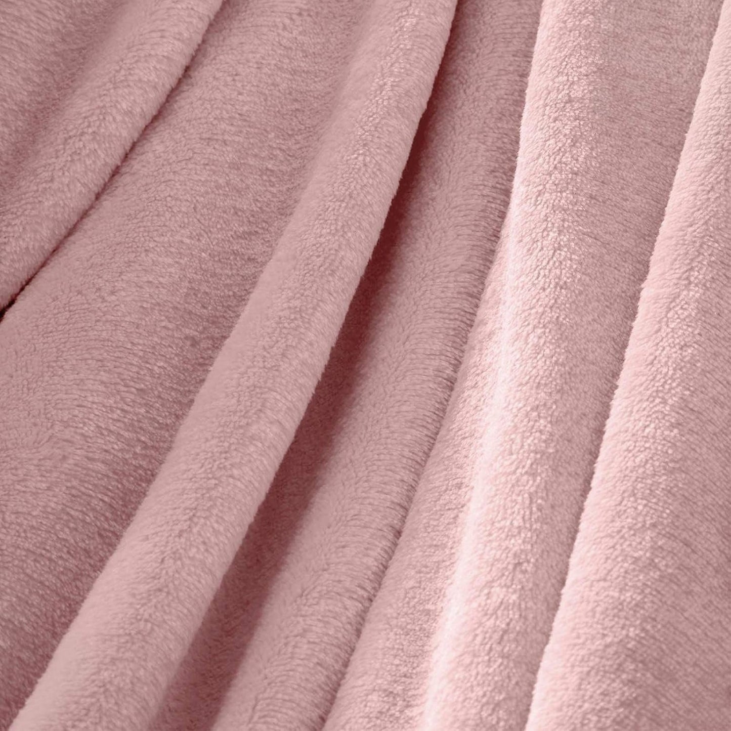 Brentford's Manta Polar De Franela, Extra Suave, Grande, Esponjosa, Cálida, Colcha para Dormitorio, Cama Individual, Sofá, Sofá, Rosa Rubor - 120 X 150 Cm Camas y Mantas Beuche den Brentfords-Store