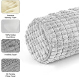 Rollo para el cuello con funda, almohada de viaje de espuma viscoelástica de 11 x 45 cm, almohada para el cuello de felpa lavable por puntos para aliviar el dolor de cuello, almohada para el cuello para el hogar, la oficina, viajes, yoga, cilindro redondo, almohadas ortopédicas cervicales Naty Shop