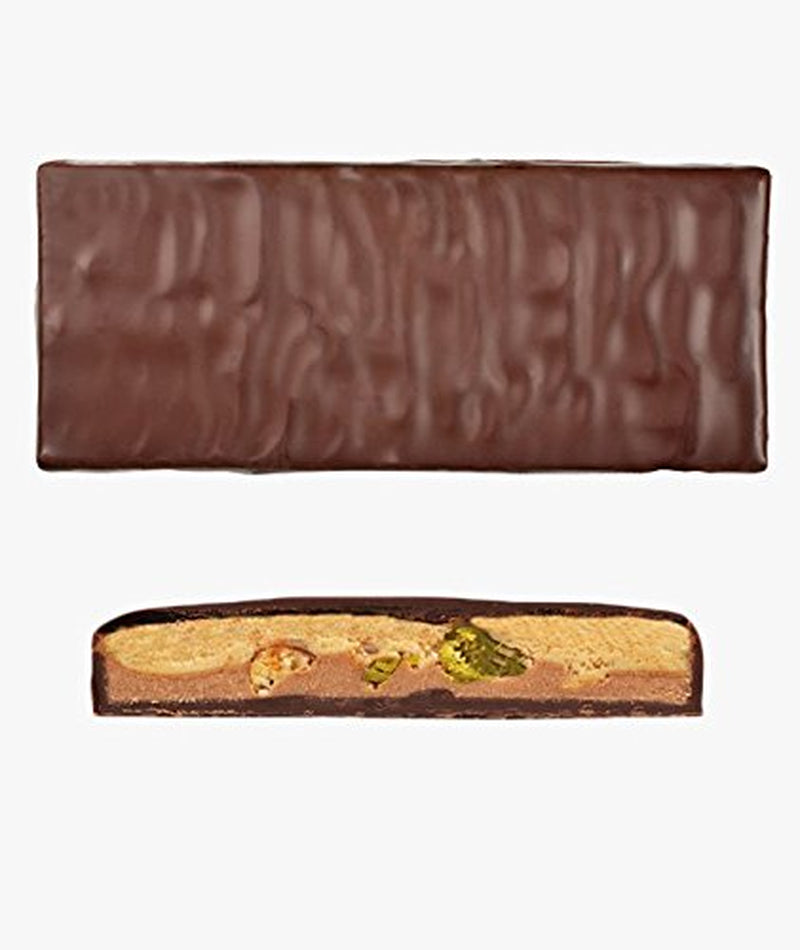 Chocolate con leche y turrón francés, artesanal (70 g) - Bio