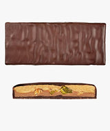 Chocolate con leche y turrón francés, artesanal (70 g) - Bio