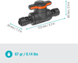 Válvula de regulación y cierre Gardena Micro-Drip-System de 13 mm (1/2 pulgada): cierre sencillo de tuberías y regulación continua del caudal de agua, accesorio para colocar tuberías de goteo (13207-20)