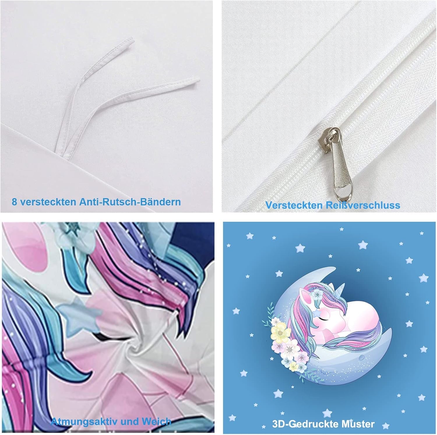 Ropa de cama para niños, Unicorn Soft, microfibra Ropa de cama - infantil Naty Shop