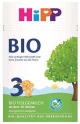 HiPP 3 Leche de continuación ecológica (4 x 600 g) - después de 10 meses, con Omega-3 (DHA, ALA), Calcio, Vitamina D, de la mejor calidad biológica