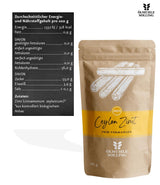 - BIO Ceilán Zimt | Ceilán Zimtpulver aus kontrolliert biologischem Anbau | Zimtpulver fein vermahlen aus ganzen Zimtstangen. Ideal para Muesli, Milchreis, Gebäck uvm. | Contenido: 180 gramos