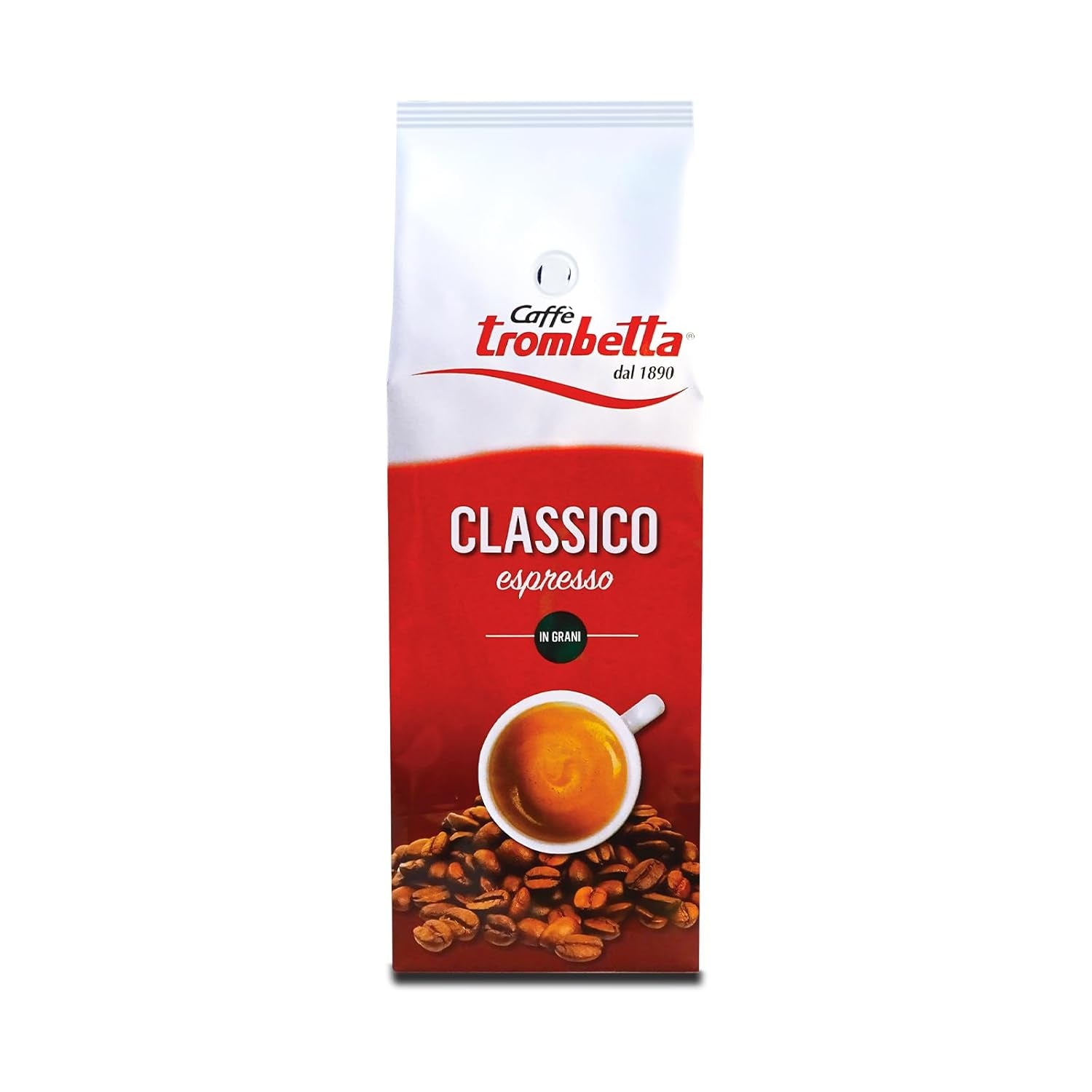 Caffè Trombetta Italien Kaffee Geröstete Kaffeebohnen, clásico. Eine perfekte Harmonie zwischen Aroma und Körper - 1 kg
