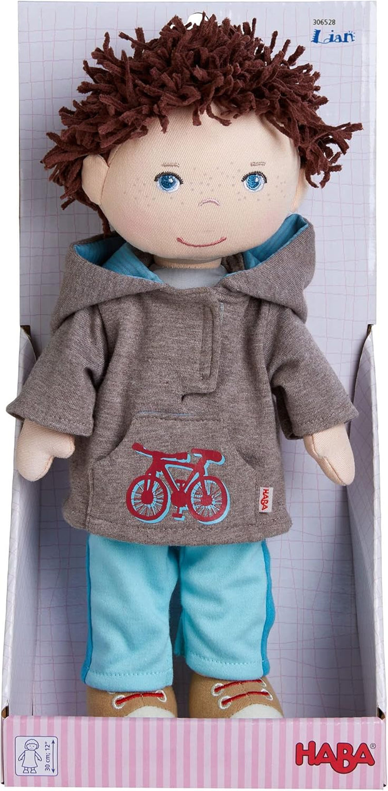 Muñeca HABA Lian - Muñeca de tela suave 30 cm, ideal para bebés y niños pequeños, lavable y fácil de vestir y desvestir, a partir de 18 meses - 1302109001