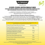Cuscús integral ecológico 5 kg, harina integral de trigo duro ecológico, ideal para aperitivos y guarniciones saludables, tamaño práctico