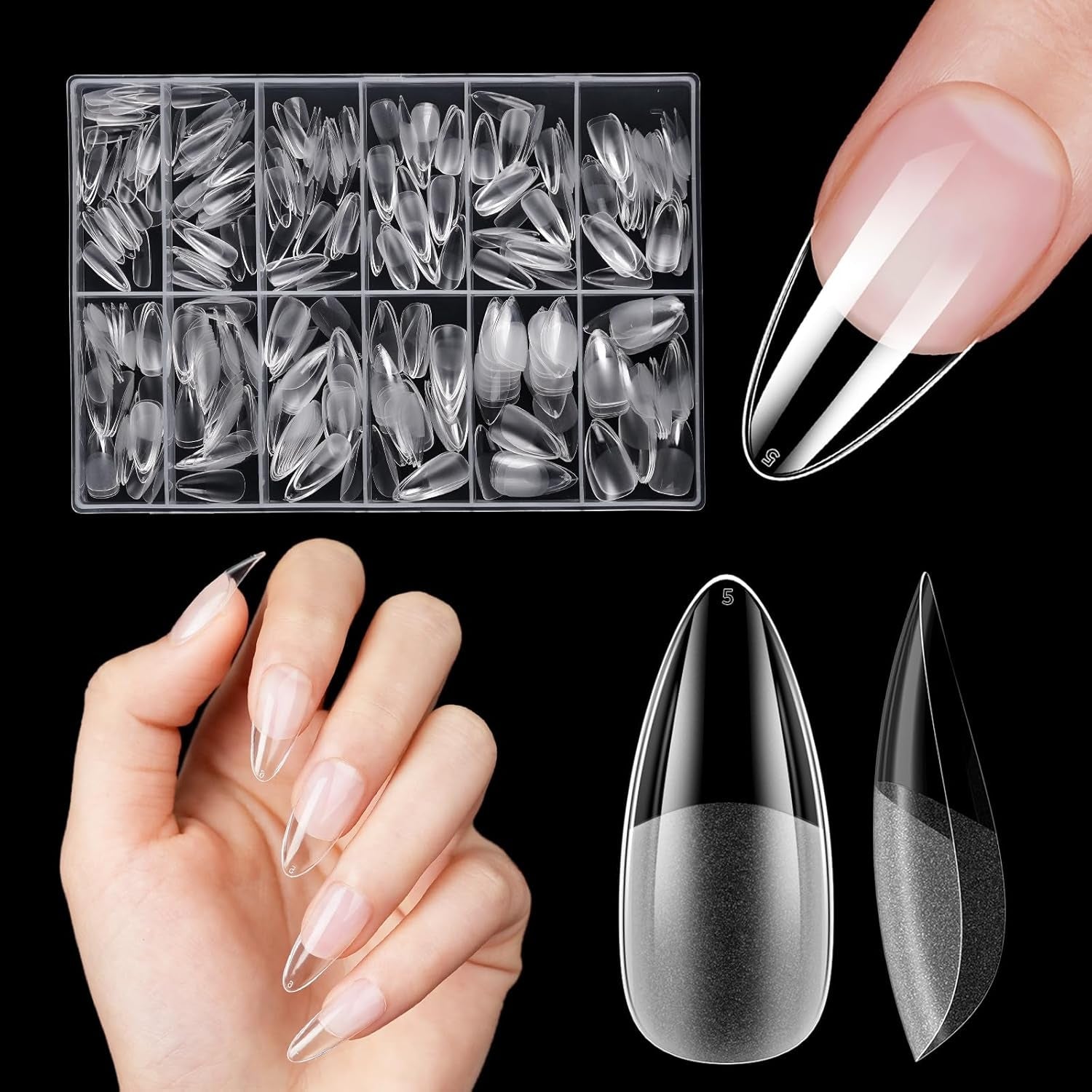 Uñas Artificiales Cortas 500 Piezas Puntas De Uñas De Gel Suave De Cobertura Completa Para Uñas De Gel 12 Tamaños Puntas De Uñas Prepulidas Para Uñas De Gel Uñas Artificiales Cortas Extensiones De Uñas De Ataúd Con Caja