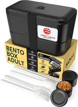 Umami Fiambrera para Adultos, Fiambrera Bento Apilable Antigoteo con 4 Cubiertos y Compartimentos, Fiambrera para Adultos, Ensaladera para Llevar, Fiambrera para Picnic/Oficina, Gris Antracita, 1500ml Naty Shop Fiambreras Negras Onix - 1500 Ml L - 1500 Ml Apilables Una Dentro De La Otra
