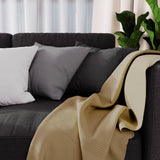 Soleil d'ocre adele plaid, tirado junto al sillón, polialgodón, gris, 140 x 200 cm camas y mantas besuche den soleil d'ocre-store marfil 140 x 200 cm