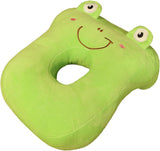 Almohada para dormir de oficina, algodón con memoria, linda almohada con orificio para las orejas, almohada suave para dormir de lado, almohada para las orejas para mujeres, niñas y niños (gris gatito) Almohadas ortopédicas cervicales Naty Shop Green Frog