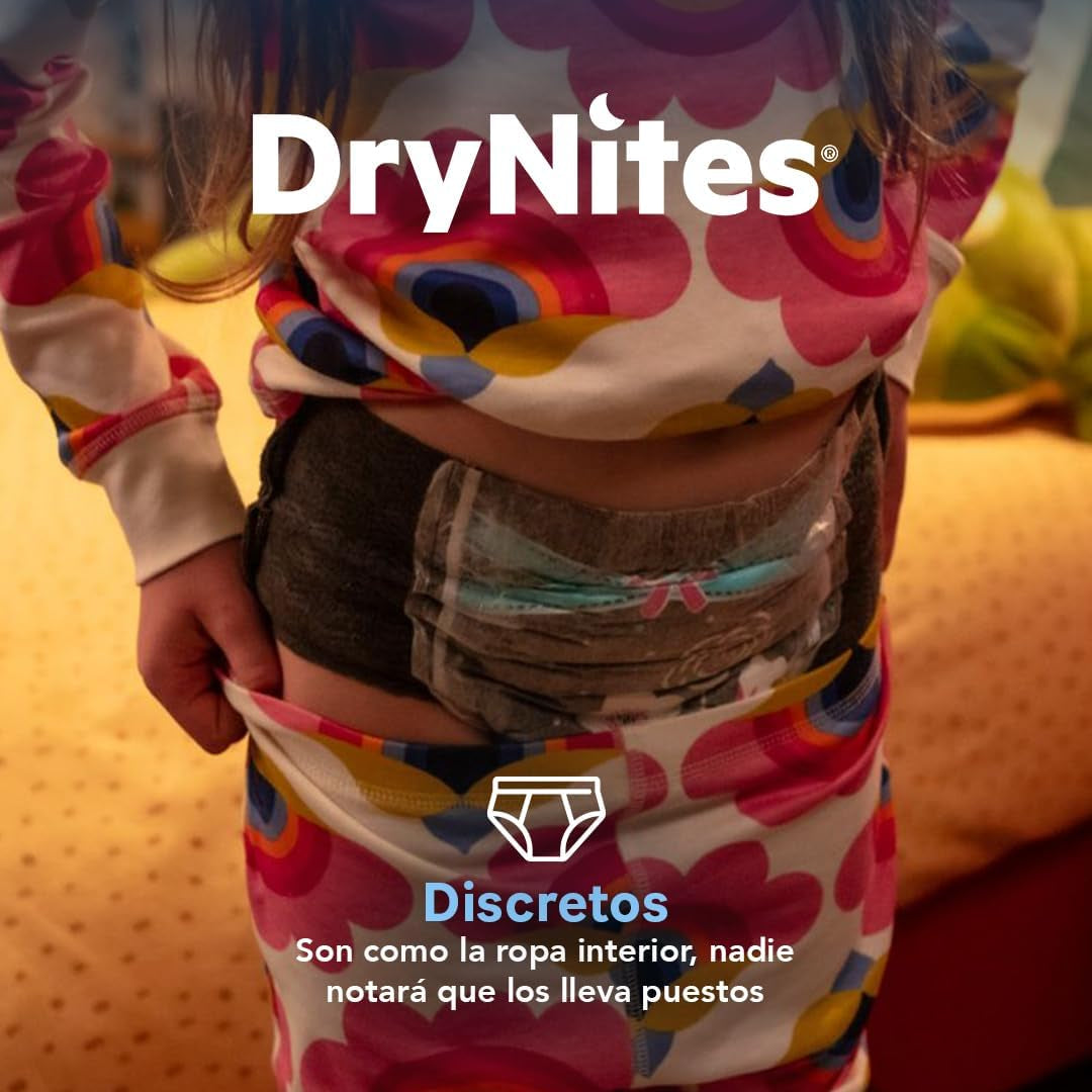 DryNites Pantalones de pijama para niñas de 3 a 5 años 1 paquete (1 x 16 piezas)