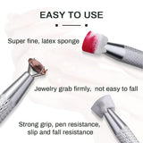 100 piezas Nail Art Schwamm Mit Metallgreifer, esponja aplicadora de cepillo, esponja para uñas, maniquí para uñas, Um Eine Varaudzen de gradiente Nail Art Patterns Zu Ersetlen