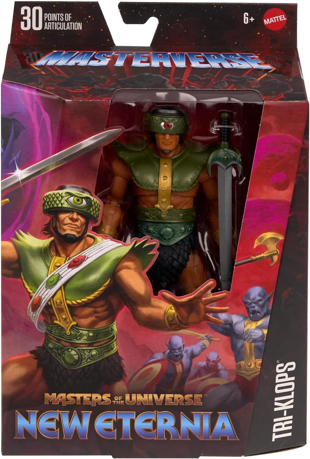 Masters of the Universe Masterverse New Eternia Tri-Klops Figura de acción Figura coleccionable de lujo con 30 puntos de movimiento y accesorios Motu Toy HYC52 Figuras de acción Naty Shop