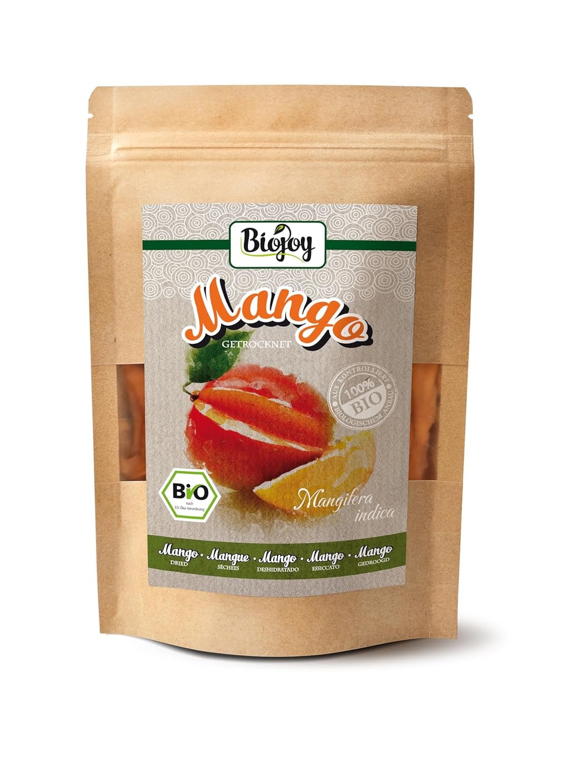 Biojoy BIO mango seco (1 kg), sin azufre Naty Shop productos deshidratados 250 G
