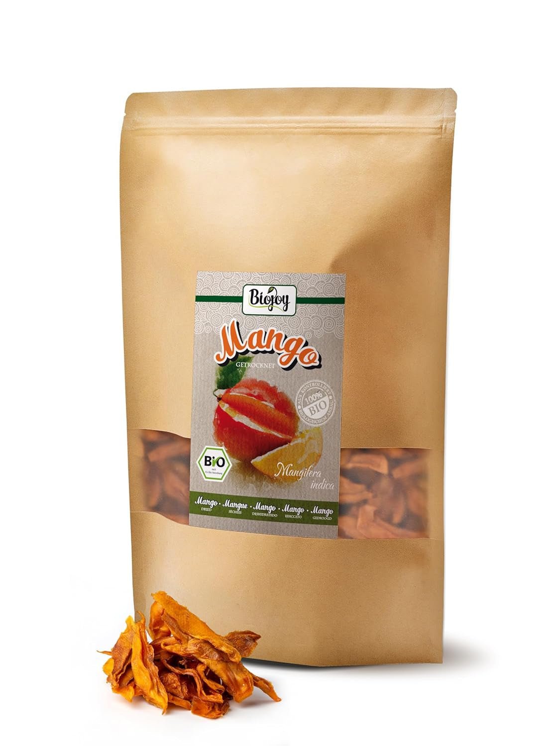 Biojoy Mango seco BIO (1 kg), sin azufre Naty Shop productos deshidratados