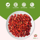 biolla food fresas enteras secas, 0,5 kg, 100% natural. Meriendas saludables para niños. Ideal para batidos, muesli de avena, té y gachas. Larga vida útil. VEGANO, SIN GLUTEN, COMIDA CRUDA Naty Shop Productos Deshidratados