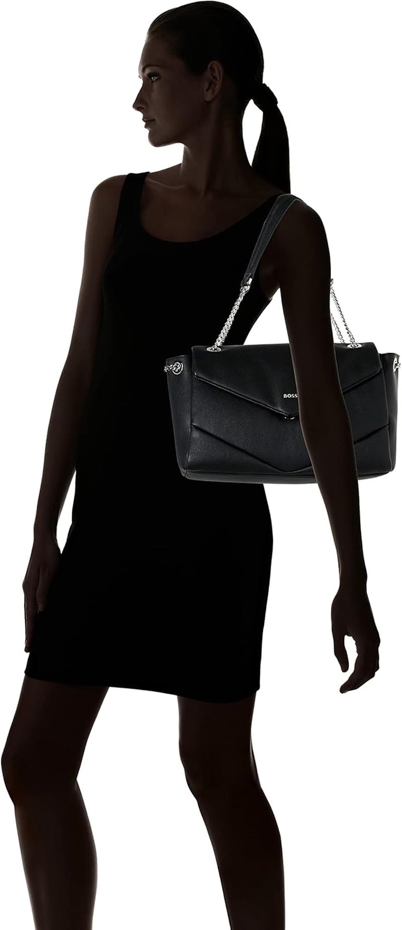 BOSS Señoras Katlin Sh. Bag-Q Bolso Bandolera Negro1 Talla Única Bolsos Mujer Naty Shop
