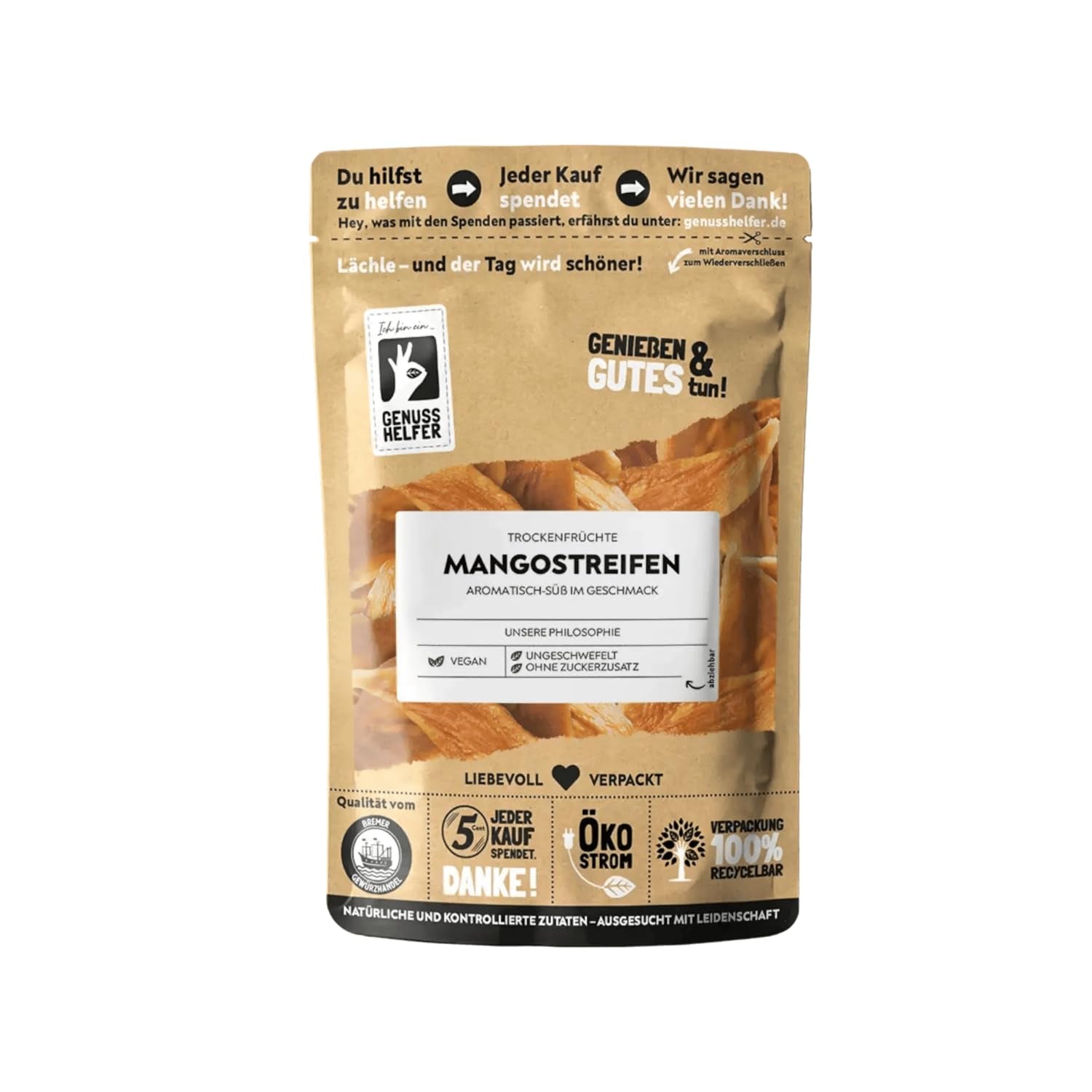 Bremer Gewürzhandel mango, mango en tiras deshidratado, sin azufre, sin azúcares añadidos, 1kg Productos deshidratados Naty Shop 180 G (1 paquete)