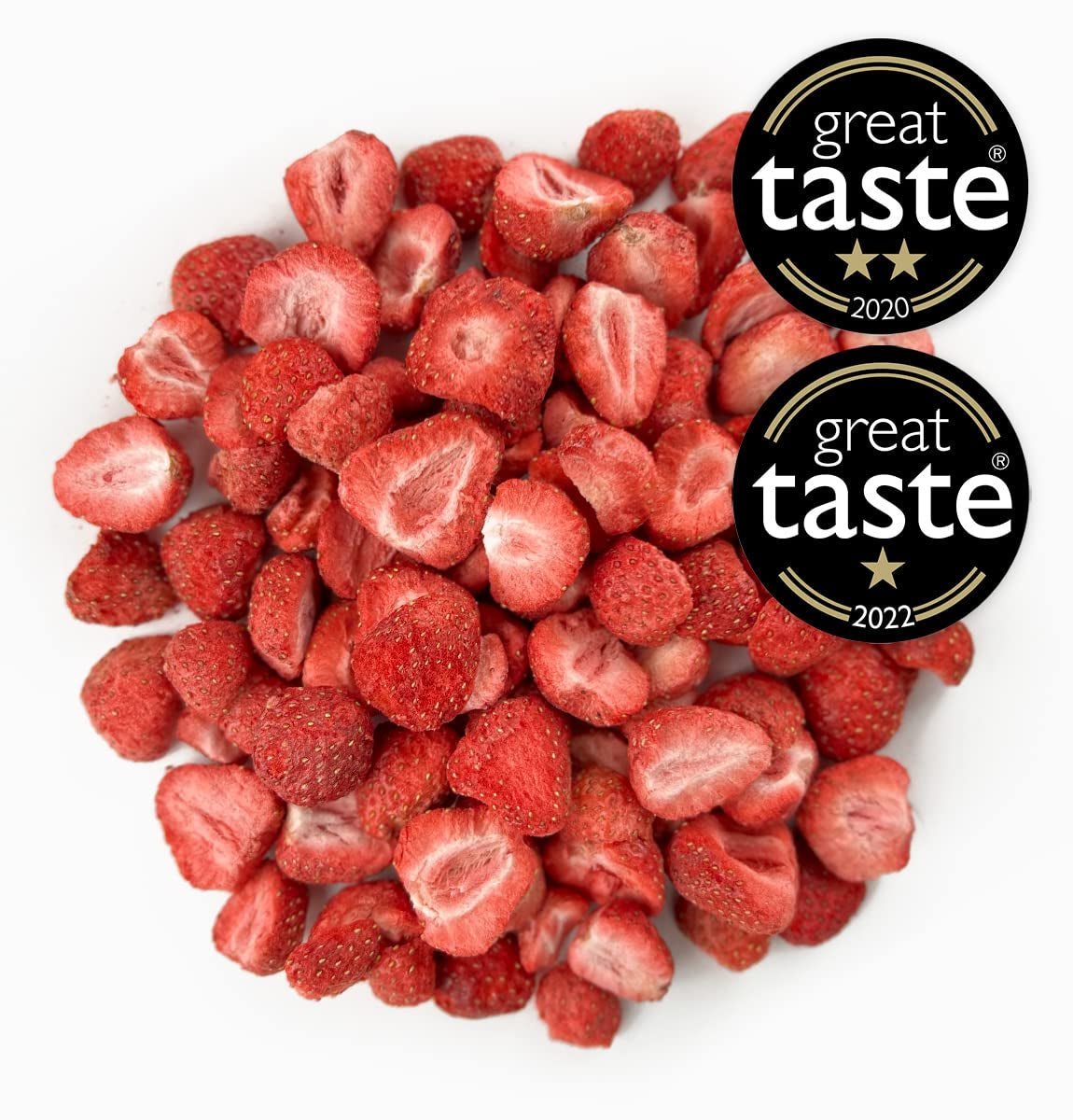 Fresas liofilizadas BRIX | Fresas naturales 75 g | Premio Gran Sabor para frutas secas y liofilizadas | Sin OGM, Sin Gluten, Vegano, Vitaminas Retenidas Naty Shop Productos Deshidratados