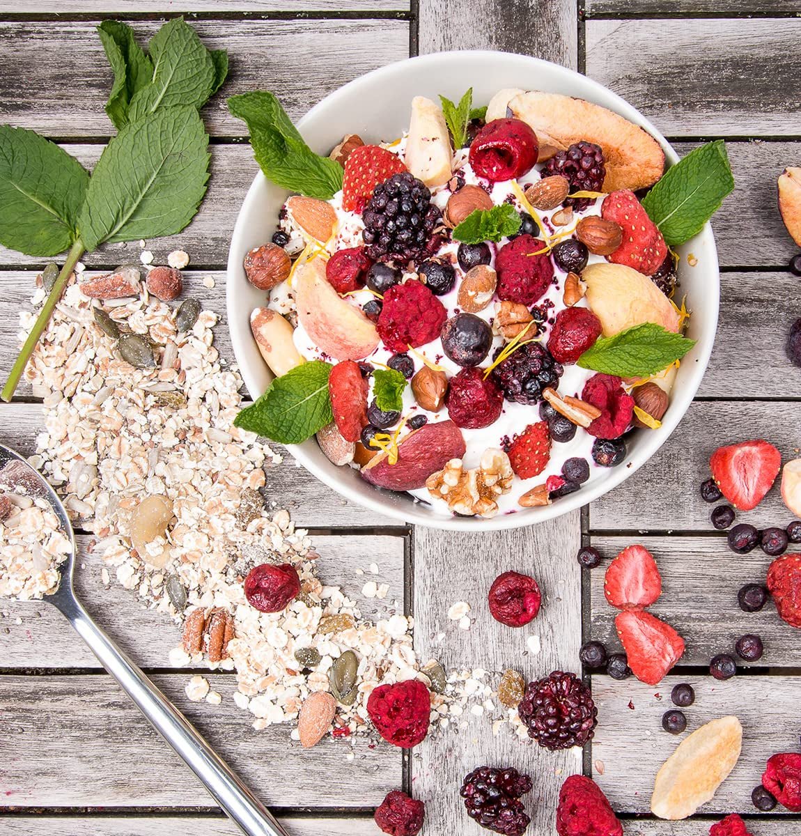 BRIX frutas liofilizadas | Mezcla natural de frutos secos 115g | Premio Gran Sabor a los Frutos Secos | Sin OGM, Sin Gluten, Vegano, Vitaminas Retenidas Naty Shop Productos Deshidratados