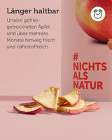 BUAH® Manzanas liofilizadas ecológicas | Manzanas ecológicas liofilizadas sin azúcares añadidos | 100% fruta liofilizada (vegana sin gluten y sin lactosa) | Snack ideal (110g) Naty Shop productos deshidratados