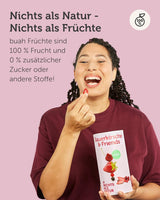 BUAH® Mezcla de frutas liofilizadas | cerezas, fresas, grosellas rojas y negras liofilizadas sin azúcar añadido | 100% fruta | vegano, sin gluten, sin lactosa (128g) Naty Shop productos deshidratados