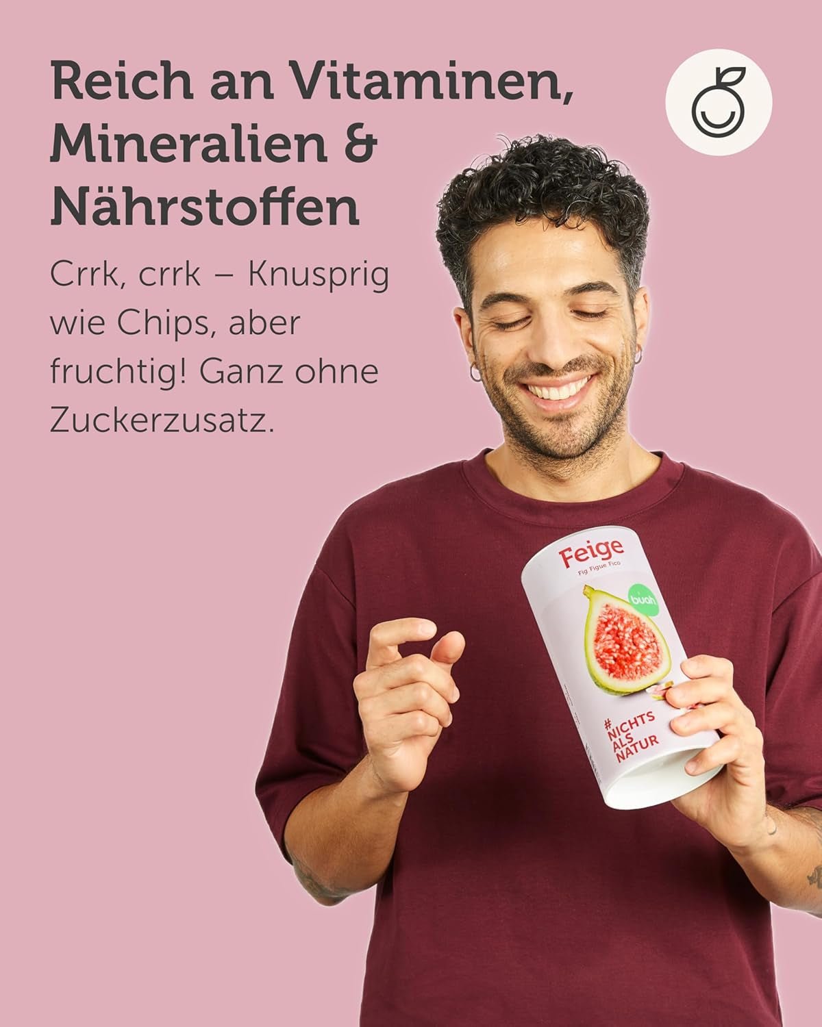 BUAH® Higos liofilizados | Chips de higos Como snack, para muesli y postres | Sustituto ideal de los dulces | Vegano y sin azúcares añadidos | 220g Naty Shop productos deshidratados