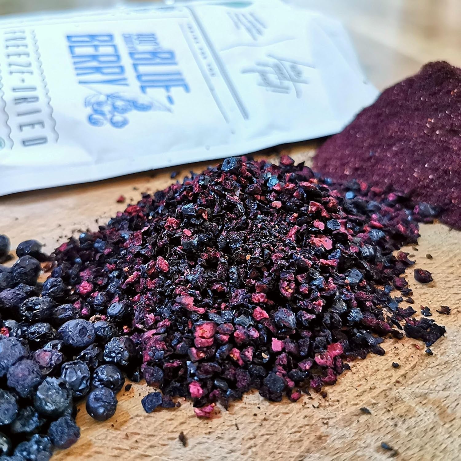 Trozos de arándanos secos | 100% arándanos silvestres liofilizados Vaccinium Myrtillus | Arándano Silvestre en Polvo Fruta de Arándano en Polvo Liofilizado Arándanos Secos Liofilizados Productos Deshidratados Naty Shop