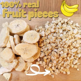 Trozos de plátano liofilizados | Plátanos secos sin azúcar | Plátanos liofilizados Plátanos con frutos secos | Plátanos frescos liofilizados | Trozos de plátano con fruta liofilizada Naty Shop productos deshidratados