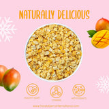 Mango liofilizado trozos 100g - Fruta liofilizada - Fruta seca liofilizada - Mango seco - Perfecto para snacks, repostería, muesli, batidos y postres Productos deshidratados Naty Shop