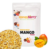 Mango liofilizado trozos 100g - Fruta liofilizada - Fruto seco liofilizado - Mango seco - Perfecto para snacks, repostería, muesli, batidos y postres Productos deshidratados Naty Shop 100G