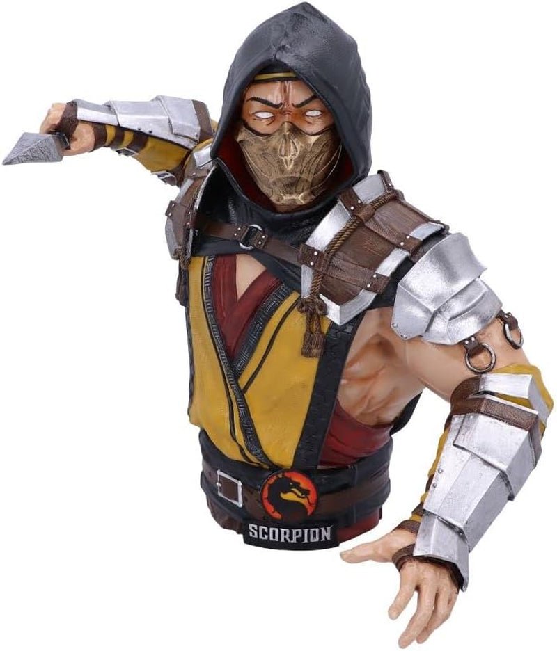 Busto de escorpión de Mortal Kombat con licencia oficial, amarillo, 29,5 cm, estatuas y esculturas de resina sintética Naty Shop Default Title