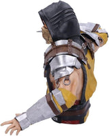 Busto de Escorpión de Mortal Kombat con Licencia Oficial, Amarillo, 29,5 cm, Estatuillas y Esculturas de Resina Sintética Naty Shop