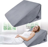 Almohada de plumas ajustable de espuma de alta densidad, almohada ergonómica para la espalda para cama y sofá, almohada de lectura antirreflujo para dormir, jugar, mirar televisión (pesada)