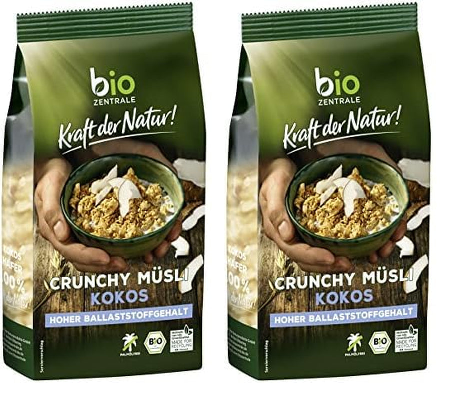 Muesli crujiente con frutos rojos Biozentrale | 375 g Muesli ecológico | Ideal para el desayuno y tu taza de muesli para llevar | Una alternativa a las barritas de muesli